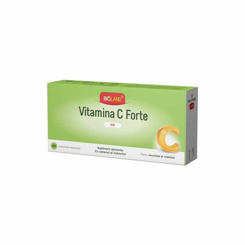 Bioland Vitamina C Forte 500mg, 20 comprimate masticabile