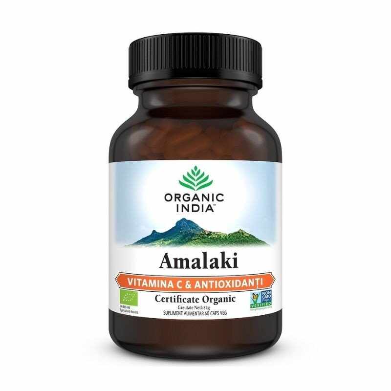 ORGANIC INDIA Amalaki Vitamina C & Antioxidanti Naturali, 60 capsule