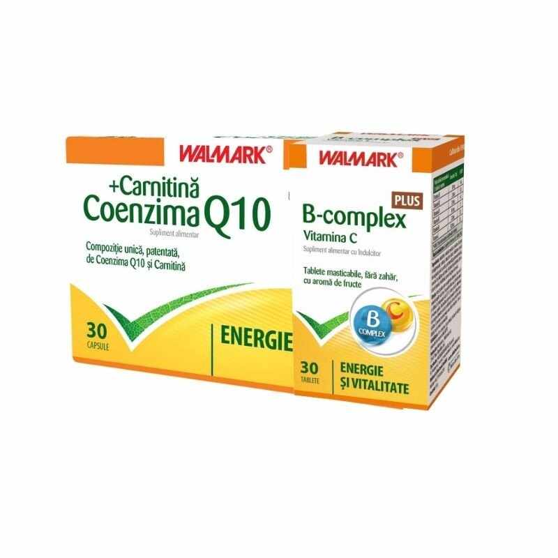 Walmark Coenzima Q10-Carnitina, 30 capsule+Vitamina B complex-Vitamina C, 30 tablete cadou