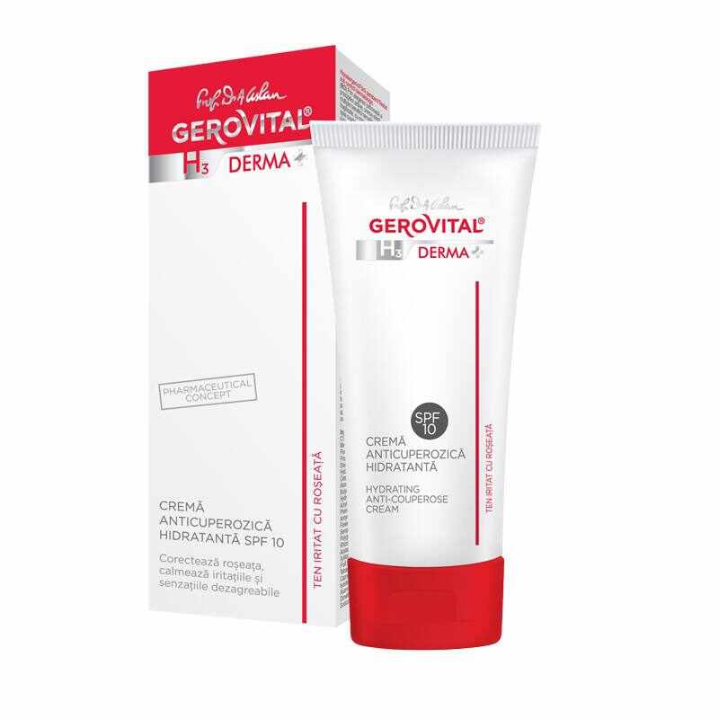 Gerovital H3 Derma+ Crema anticuperozica hidratanta SPF10, 50ml