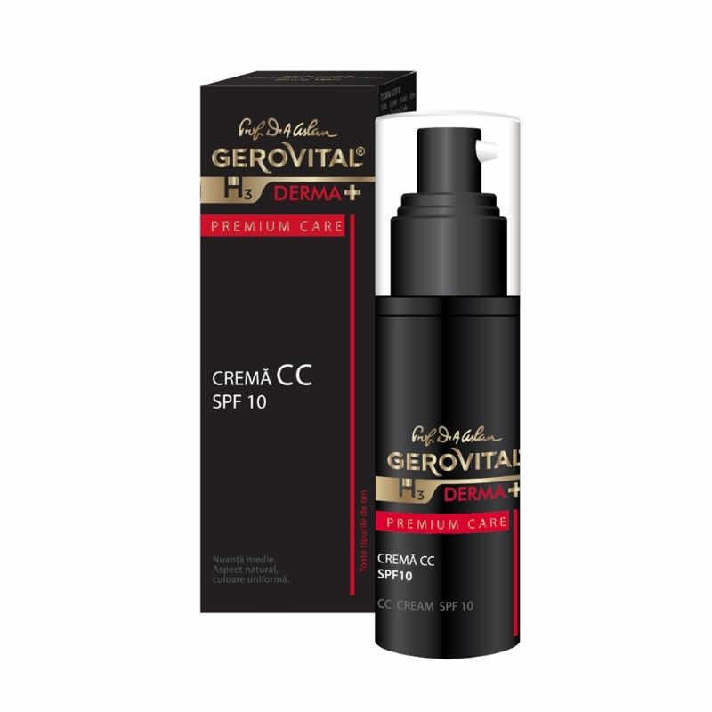 Gerovital H3 Derma+ Premium Care, Crema CC SPF10, 30ml