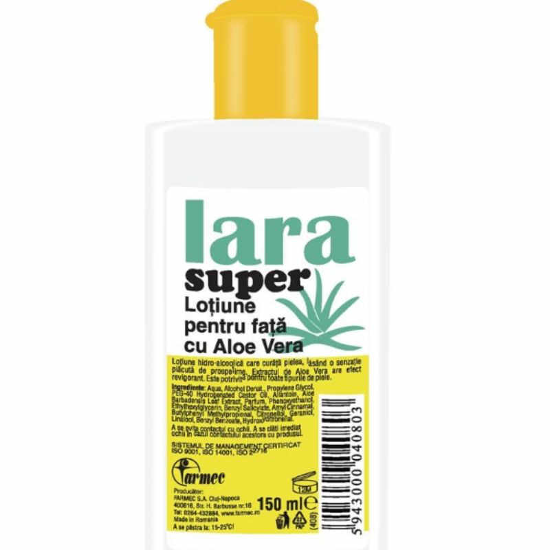 Farmec, Loţiune LARA pentru faţă cu extract de Aloe Vera, 150 ml