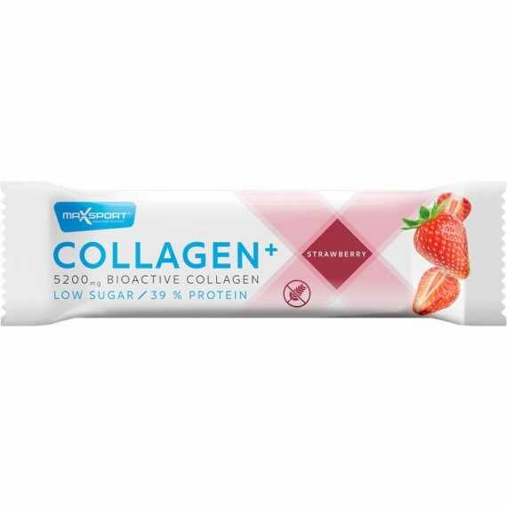 Baton proteic cu colagen si capsusi Collagen+, 40g, Max Sport