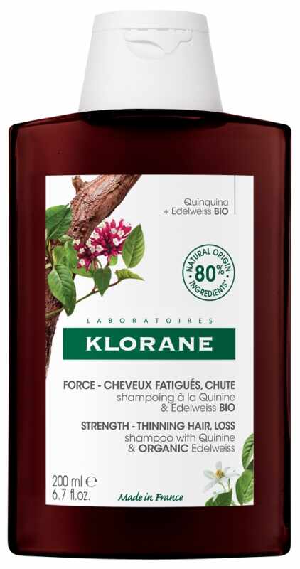 Sampon cu chinina si floare de colt Bio, 200ml, Klorane