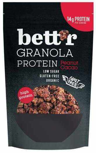 Granola proteica cu alune si cacao fara gluten Bio, 300g, Bettr