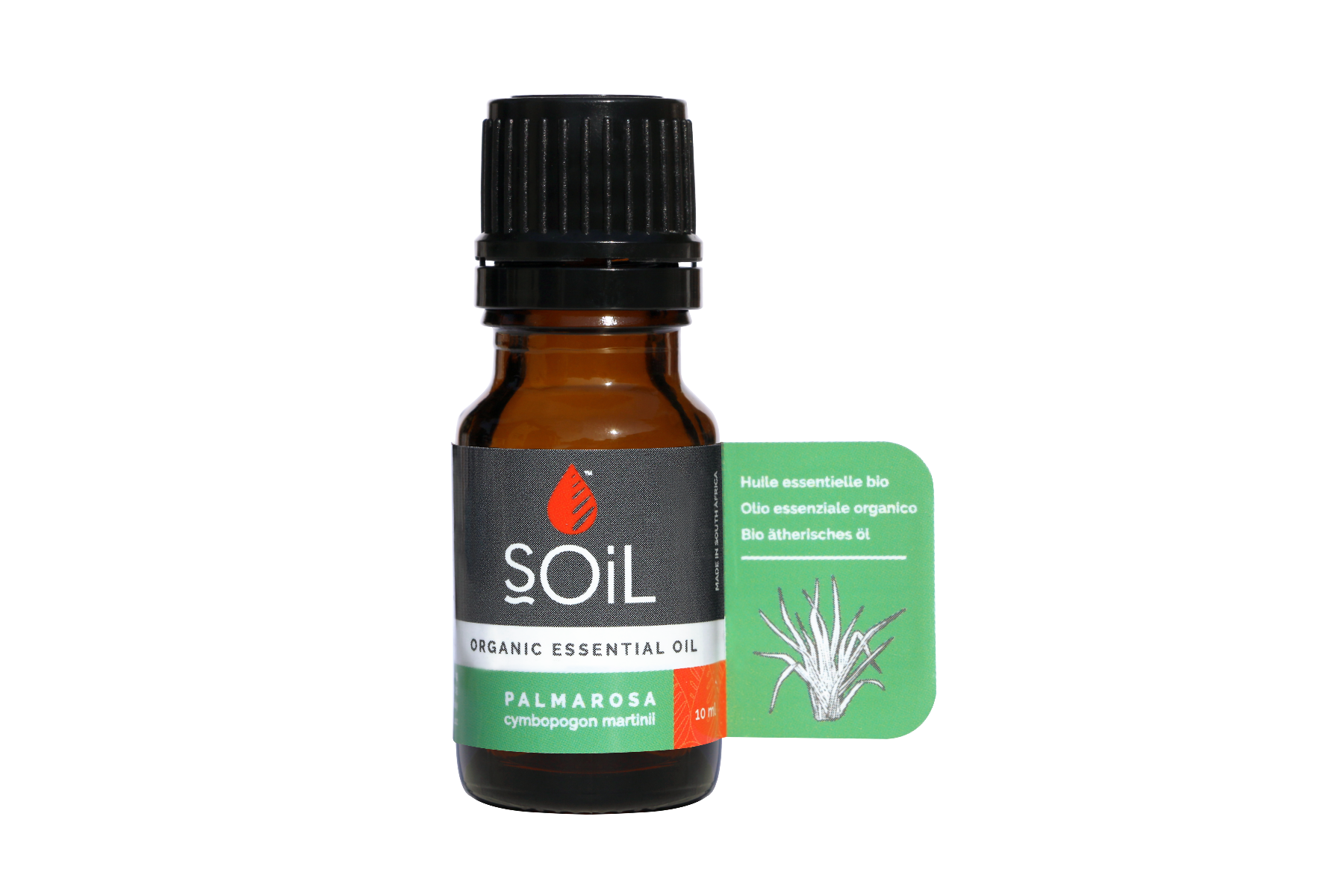 Ulei esential Palmarosa 100% Organic- Ecocert, 10ml, Soil