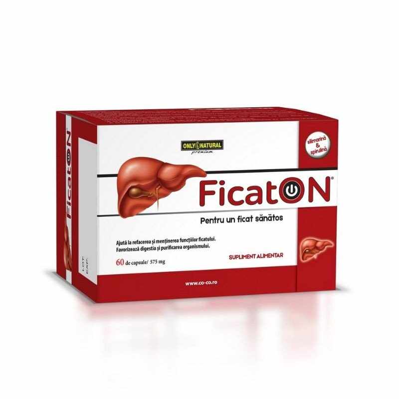 FICATON 60+30 capsule Cadou, protectia ficatului