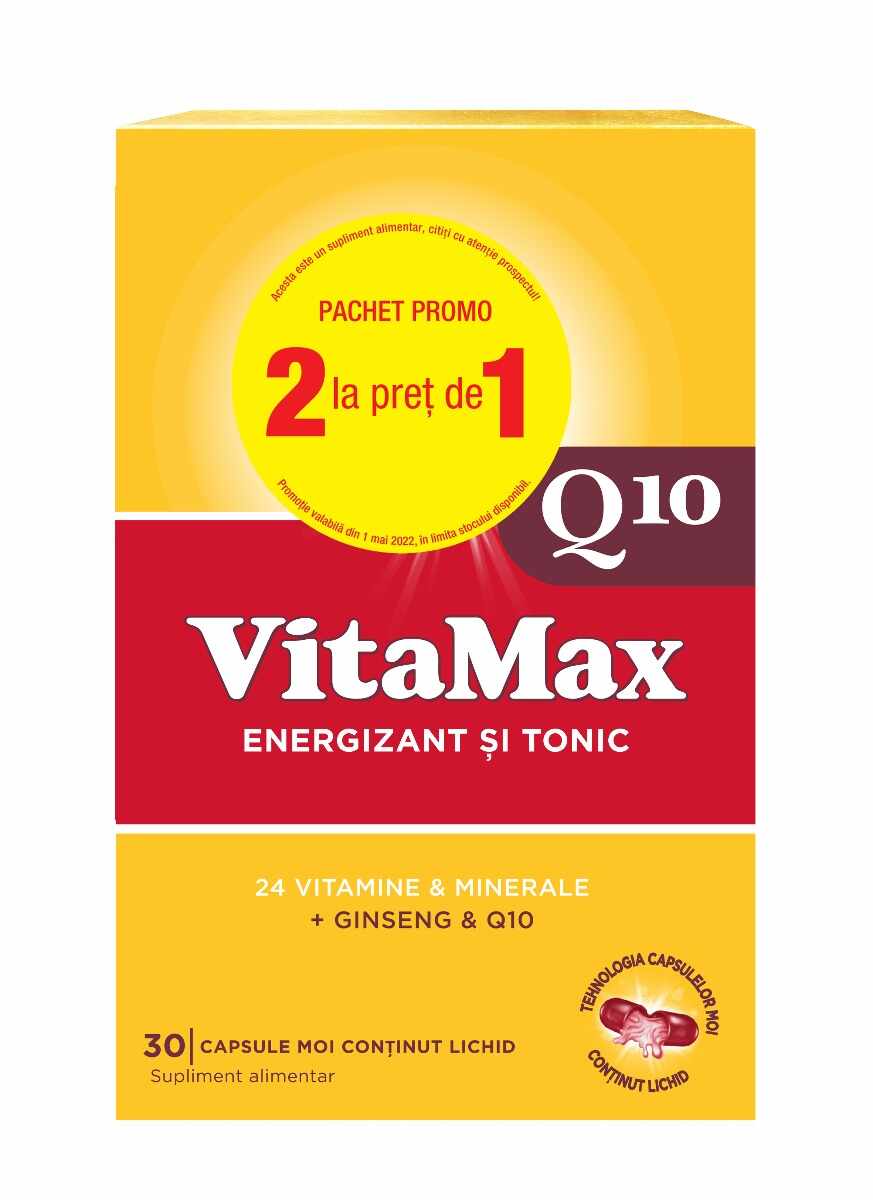 Pachet Vitamax Q10 1+1 Gratuit, 2x30 capsule, Omega Pharma