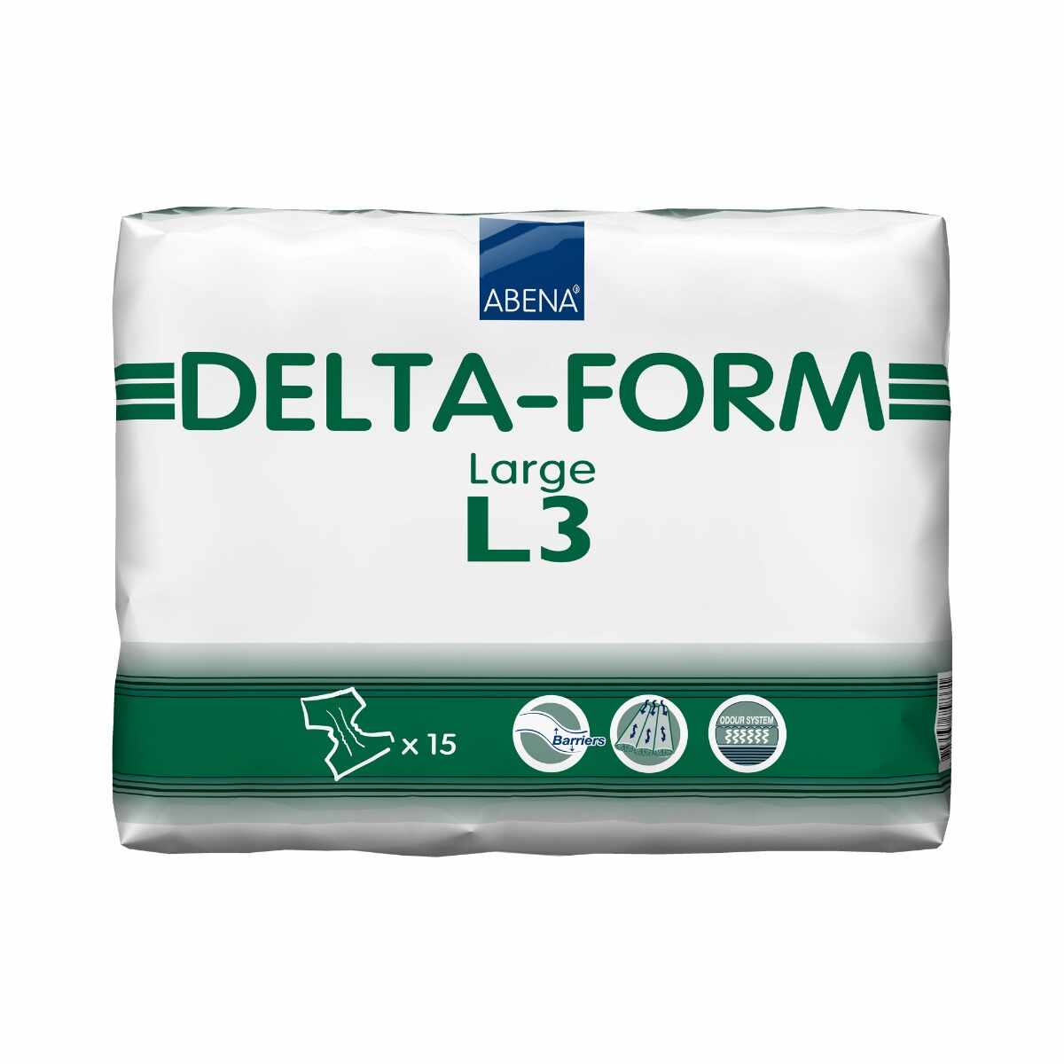 Scutece pentru incontinenta adulti Delta-Form L3, 15 bucati, Abena