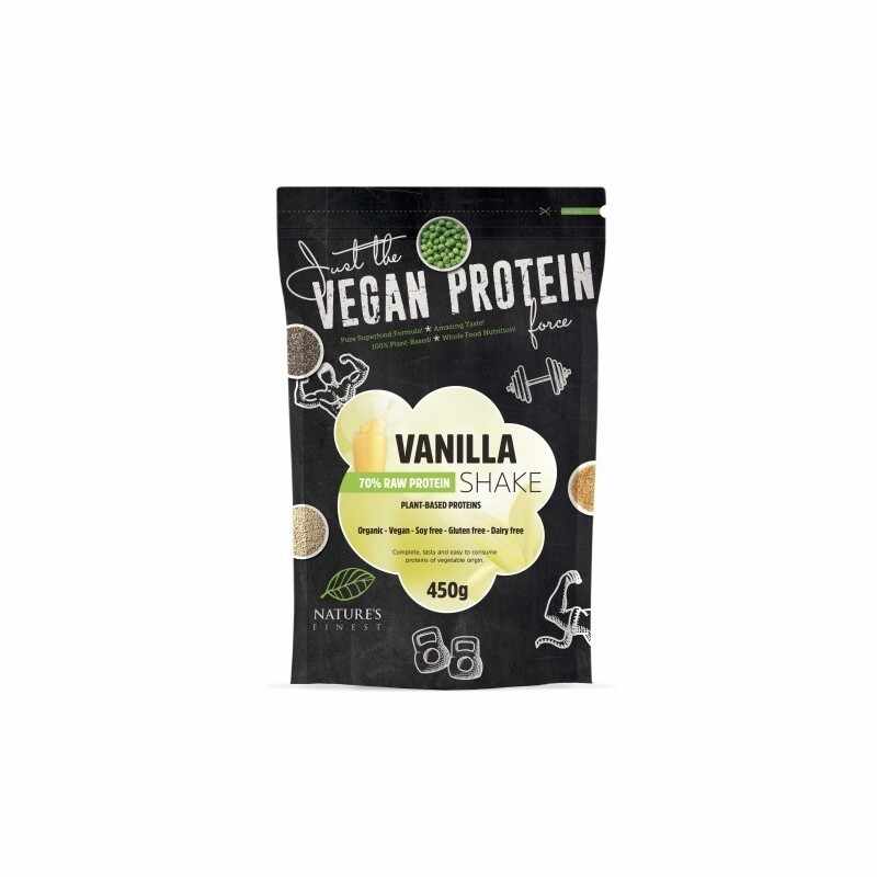 Shake proteic 70% cu vanilie bio, 450g, Nutrisslim