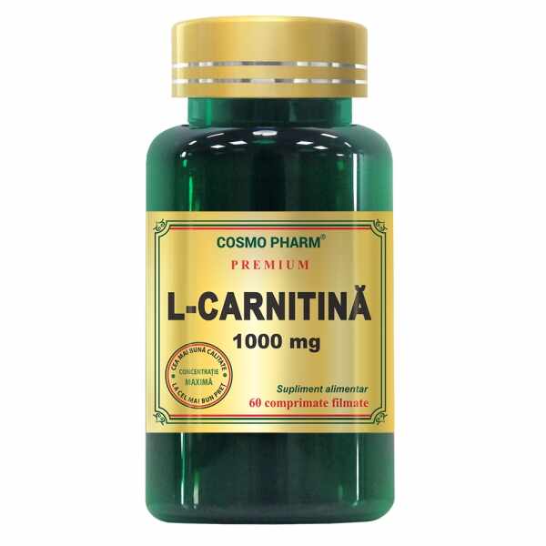 L- Carnitina 1000mg Premium, 60 comprimate, Cosmopharm