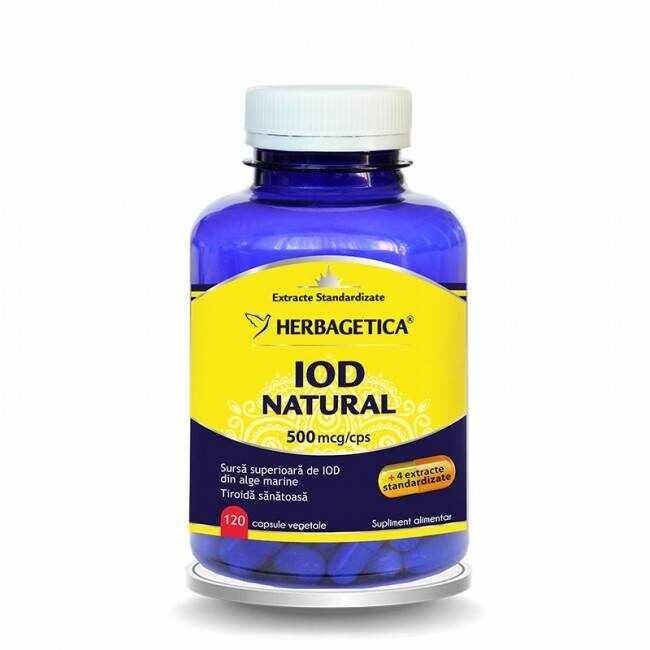 Iod Natural, 30cps, 60cps, 120cps - Herbagetica 60 capsule