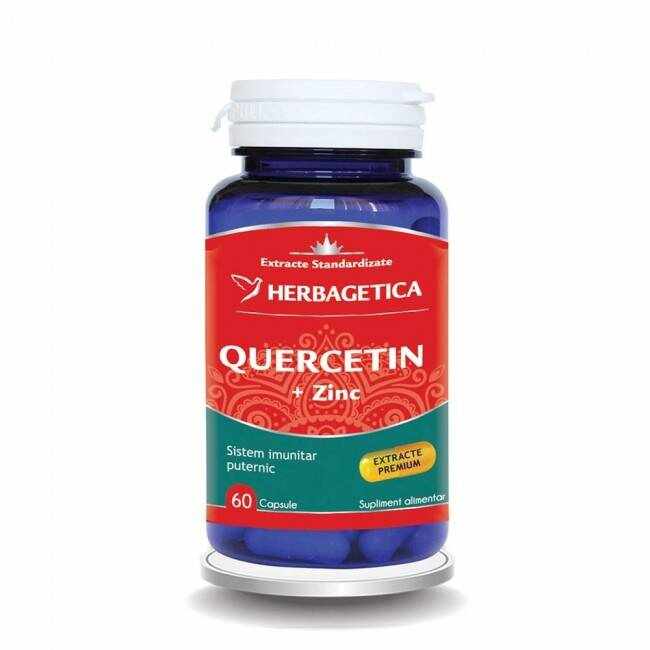 Quercetin, 250 Mg, Zinc Bisglicinat 18 Mg, 60 Capsule - HERBAGETICA