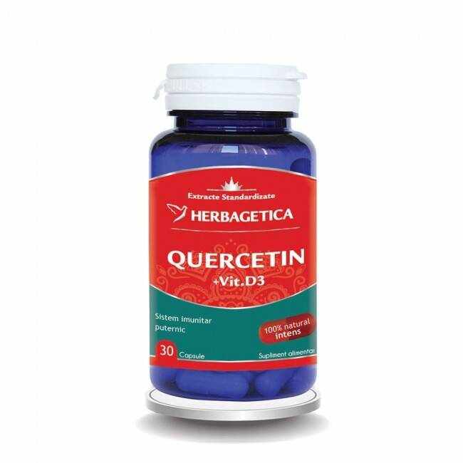 Quercetina si Vitamina D3, 30cps - Herbagetica