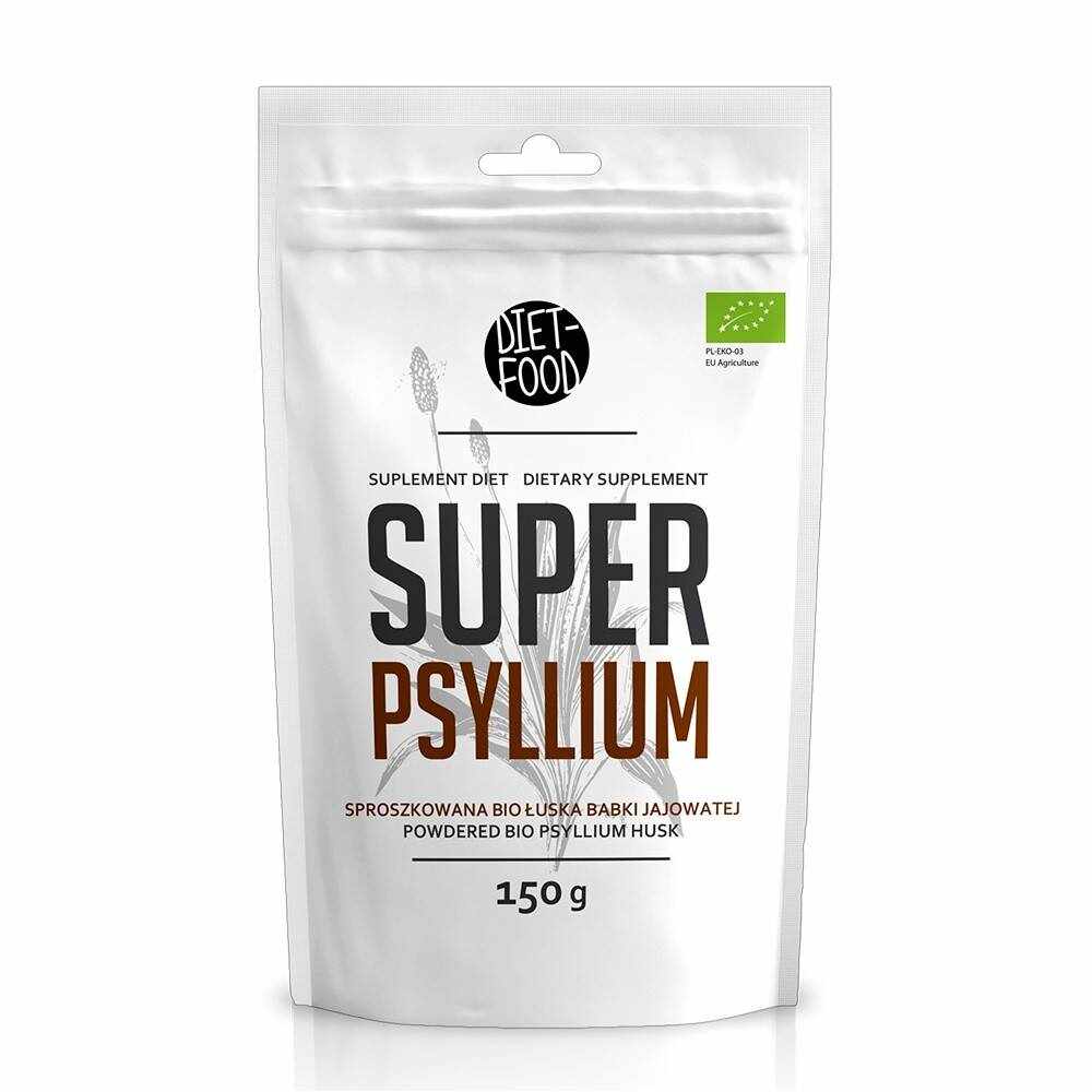 Tarate de psyllium pulbere, eco-bio, 150g - Diet Food