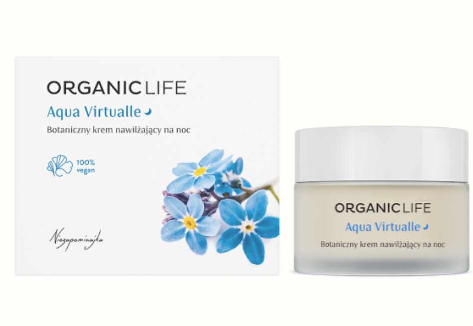 Crema hidratanta de noapte cu extracte botanice Aqua Virtualle, 50ml - Organiclife