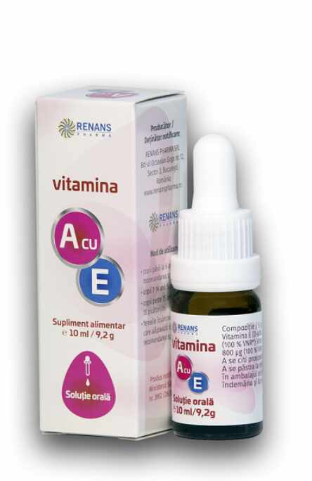 Vitamina A cu E solutie orala, 10ml - Renans