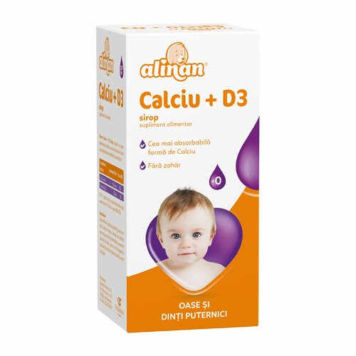 Alinan Calciu + Vitamina D3 sirop 150ml