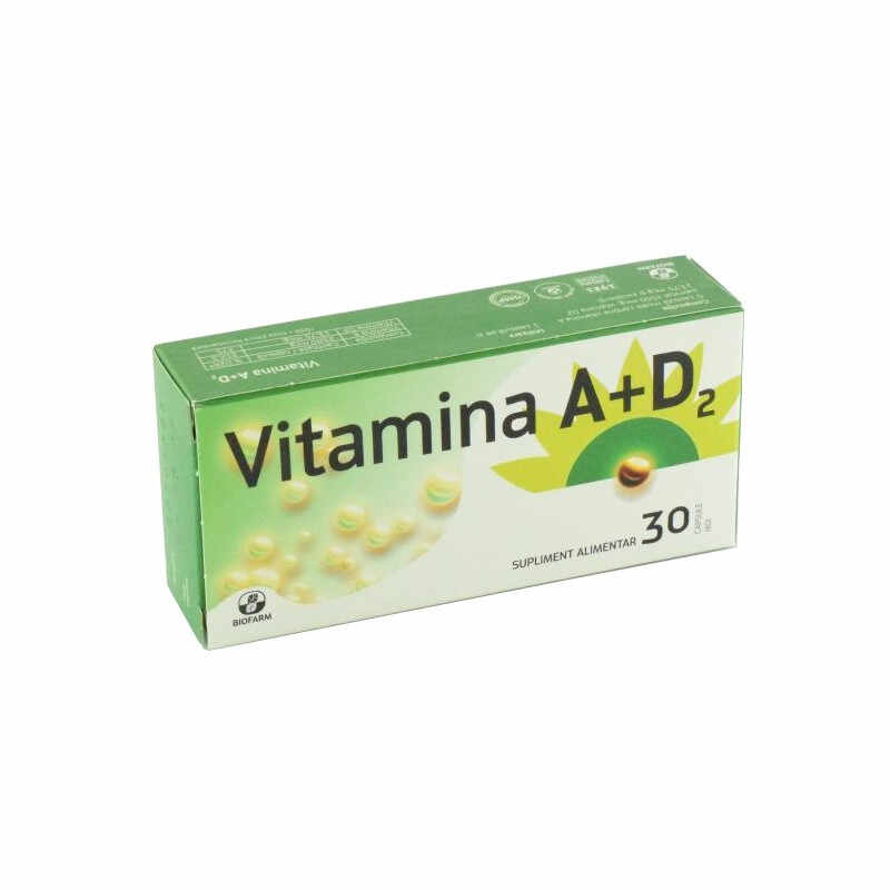 Biofarm Vitamina A+D2 30 capsule moi