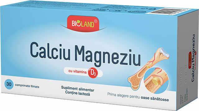 Bioland Calciu Magneziu cu vit.D3 30 comprimate