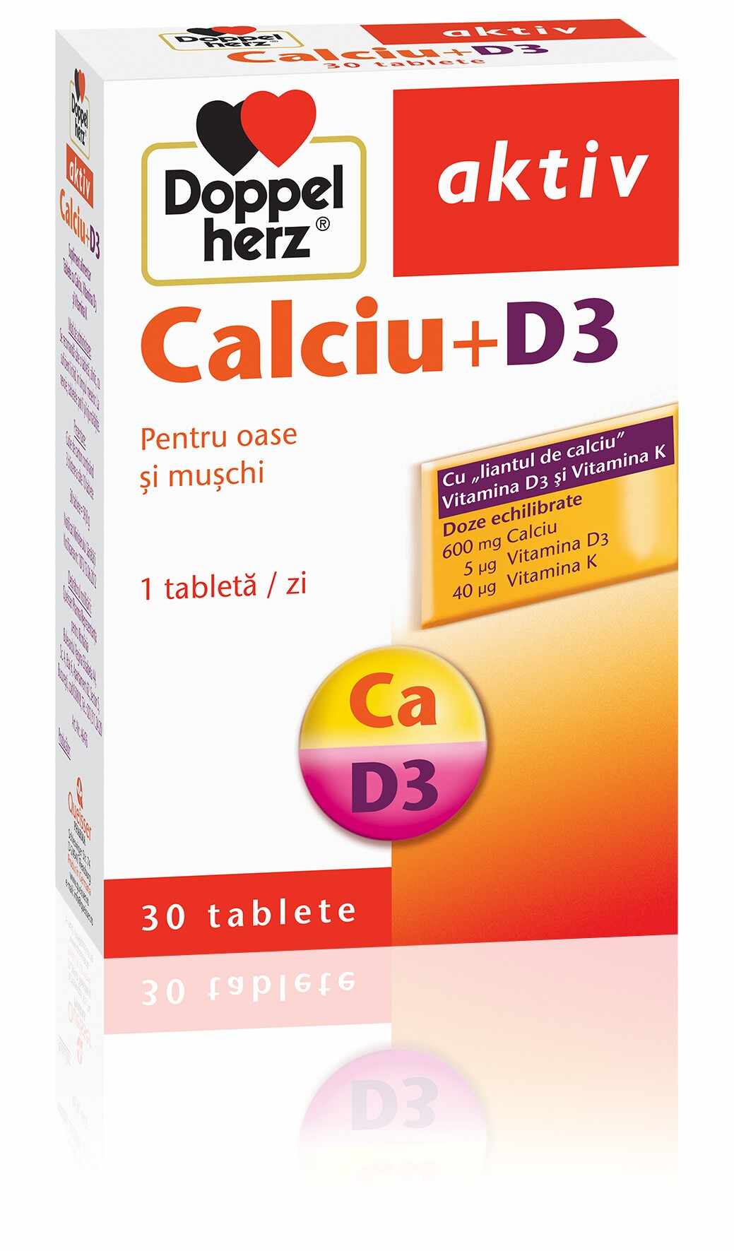 Doppelherz Aktiv Calciu + D3 x 30 tablete