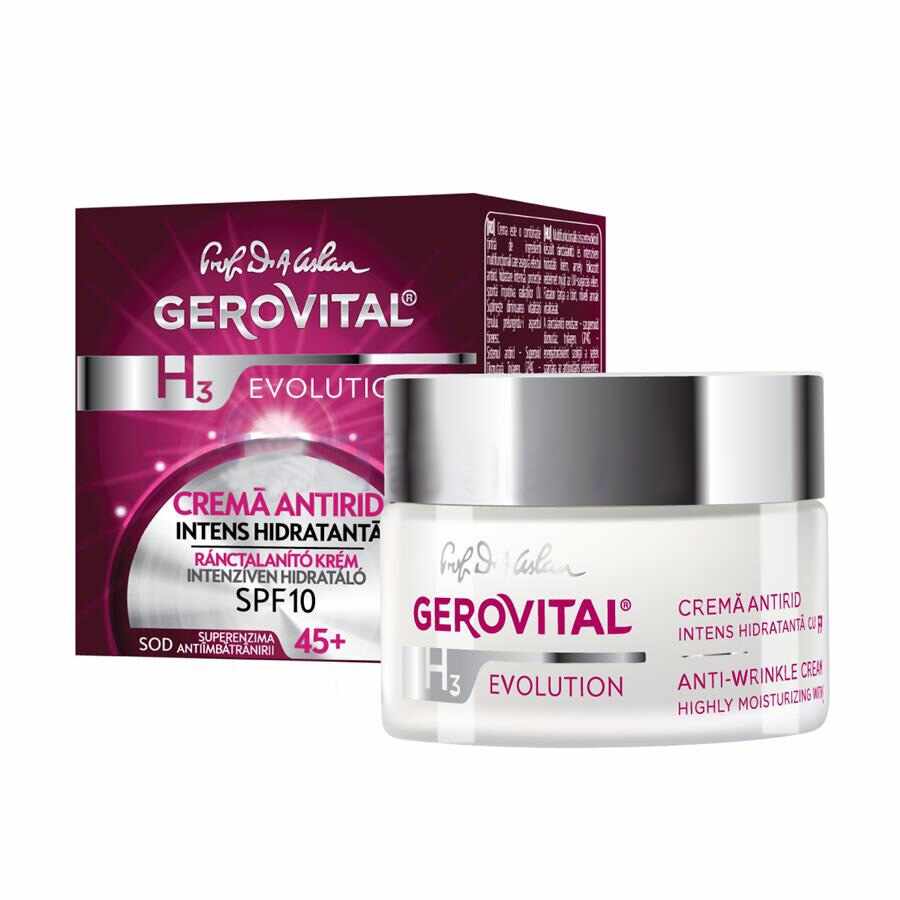 Gerovital H3 Evolution Crema Antirid Intens Hidratanta SPF10 50ml