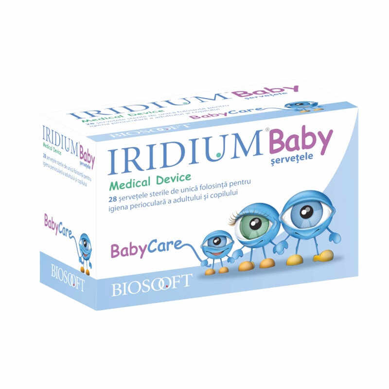 Iridium Baby x 28 servetele oculare sterile