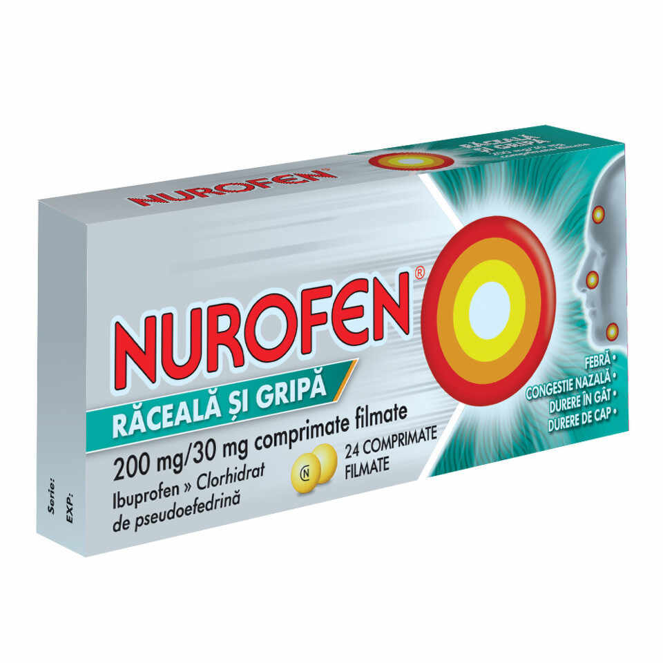 Nurofen Raceala si Gripa 24 comprimate
