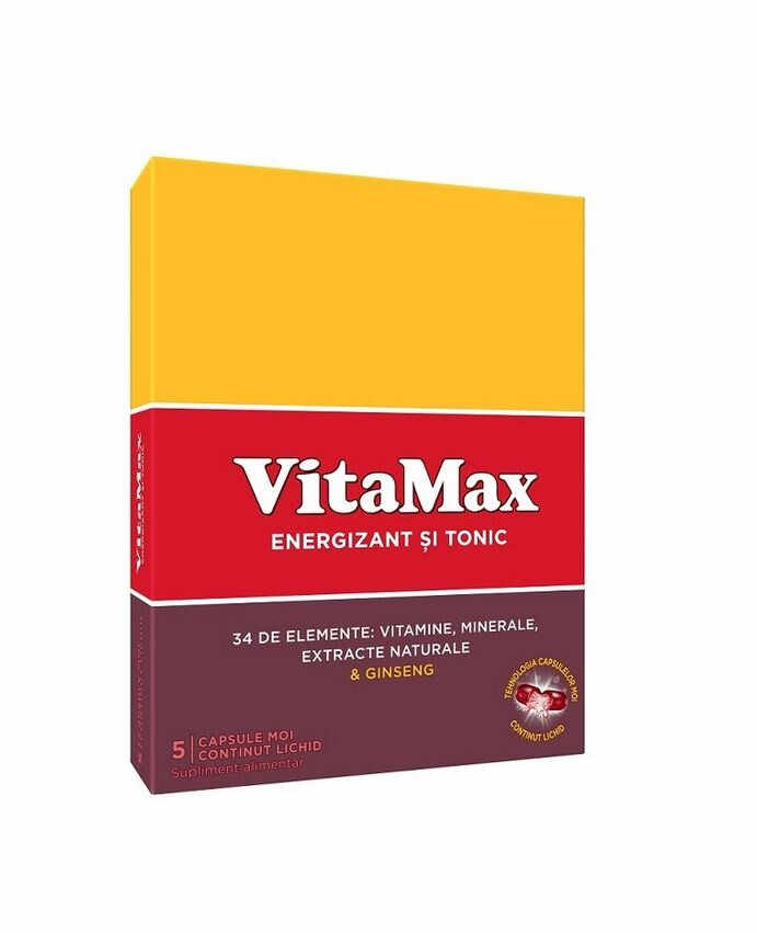 Vitamax Energizant si Tonic 5 capsule