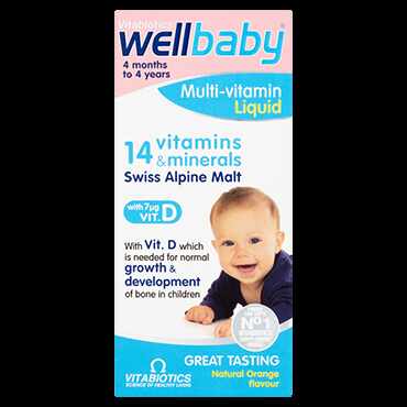 WellBaby sirop 14 vitamine si minerale 150ml Vitabiotics