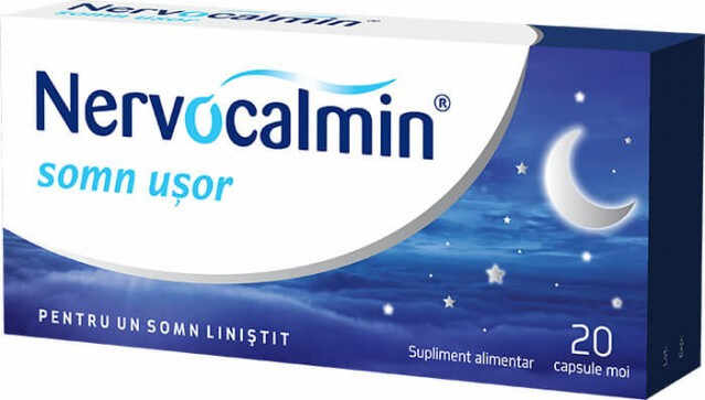 Biofarm Nervocalmin Somn usor cu valeriana 20 capsule moi