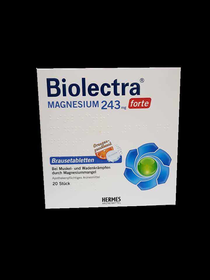 Biolectra Magnesium 243 mg forte cu aroma de portocale, x 20 tablete