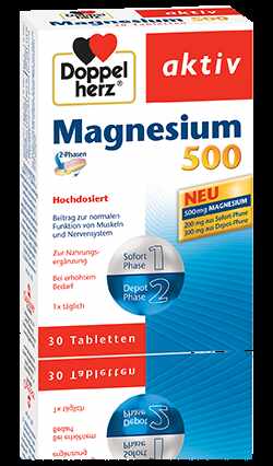 Doppelherz Aktiv Magneziu 500mg 30 comprimate