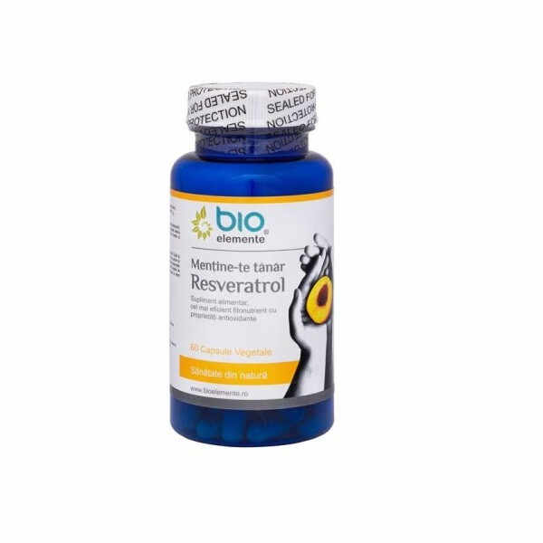 Resveratrol Mentine-te tanar, 60 capsule vegetale, Bio Elemente