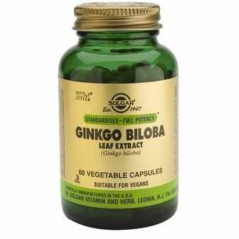 Solgar Extract standardizat din frunze de Ginkgo Biloba x 60 de capsule vegetale.