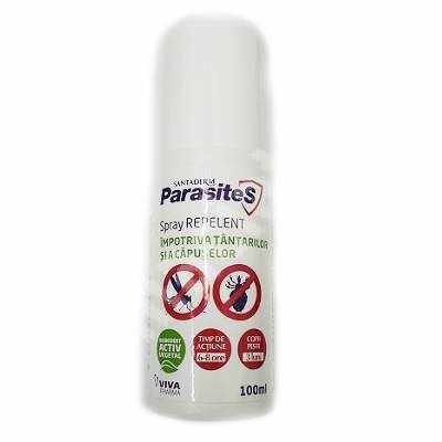 Spray Repelent impotriva tantarilor si a capuselor Parasites Santaderm, 100 ml