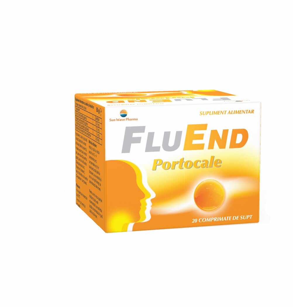 Sun Wave FluEnd cu aroma de portocale 20 comprimate de supt