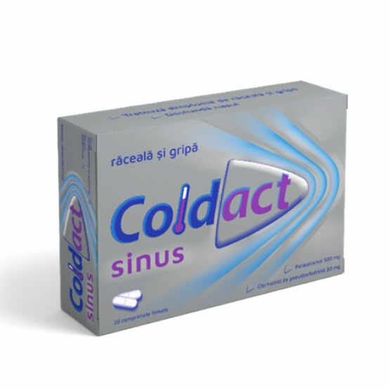 Coldact sinus 500mg 20 comprimate,Terapia