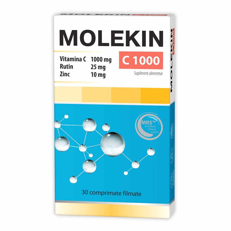 Molekin C1000 Vit C+ Rutin+ Zinc x 30 comprimate