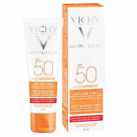 Vichy Ideal Soleil- Crema antioxidanta 3 in 1 SFP 50 Anti-Rid x 50 ml