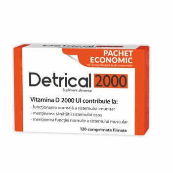 Zdrovit Detrical D3 2000UI x 120 Comprimate