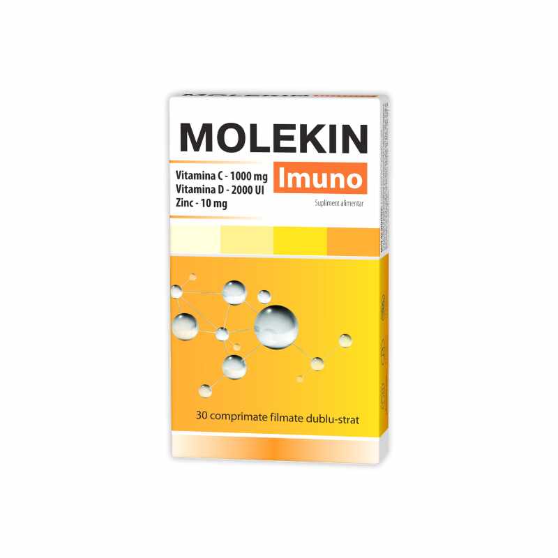 Zdrovit Molekin Imuno Vit. C 1000mg + Vit. D 2000UI + Zinc 10mg 30 comprimate filmate