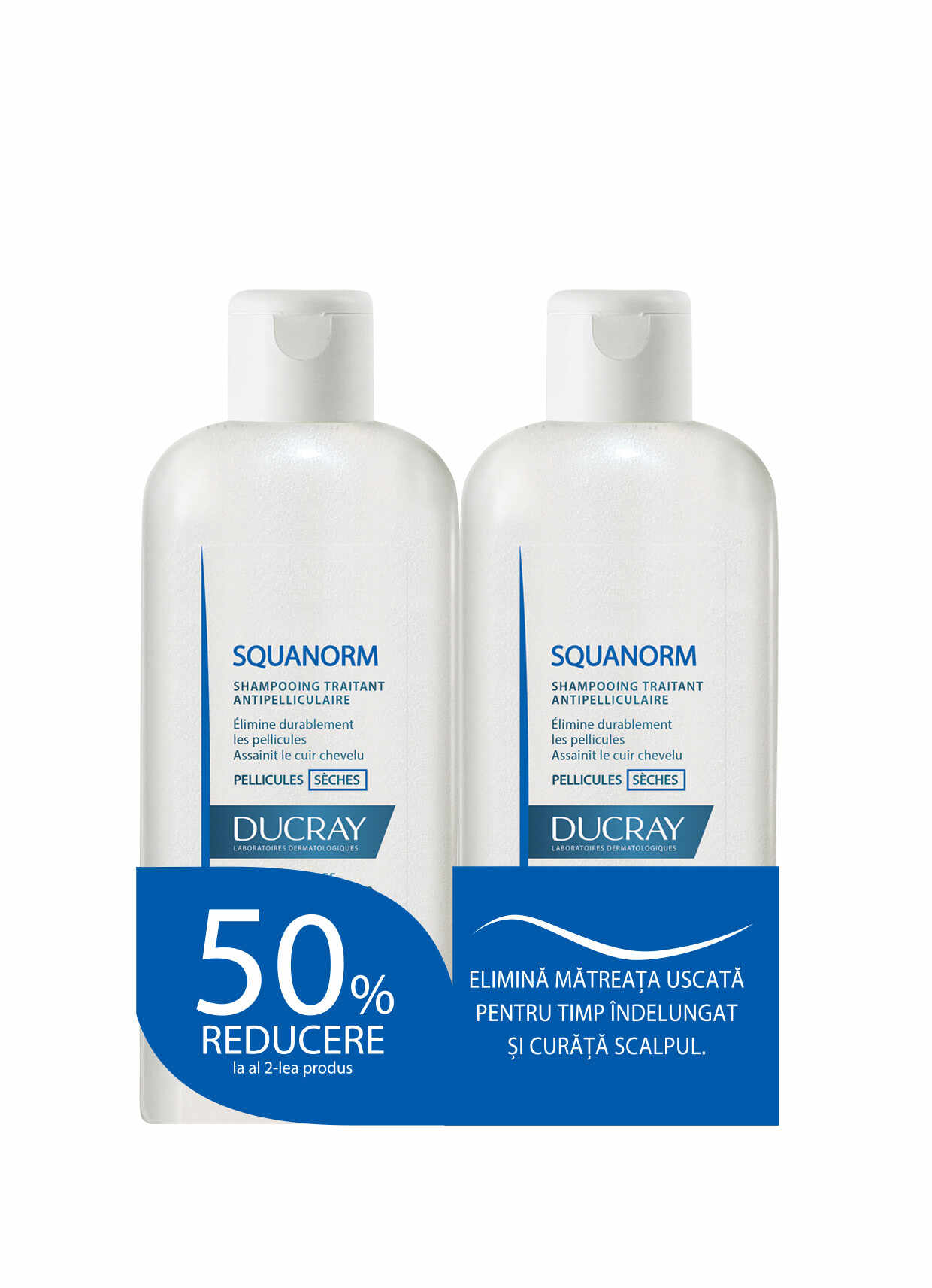 Ducray Squanorm 200 ml Matreata Uscata , Oferta - 50% la al doilea produs