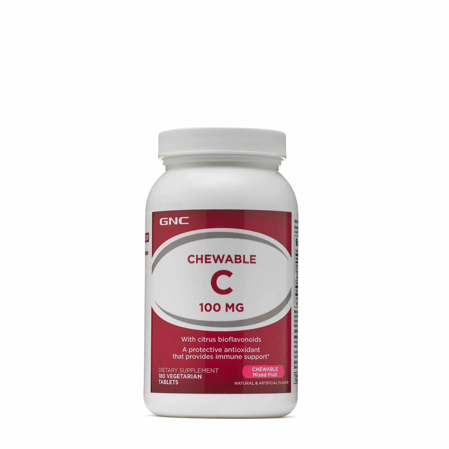GNC Vitamina C 100 mg masticabila pentru copii cu macese si acerola ,180 comprimate