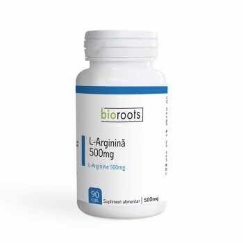 L-Arginina 500MG, 90 capsule vegetale, Bioroots