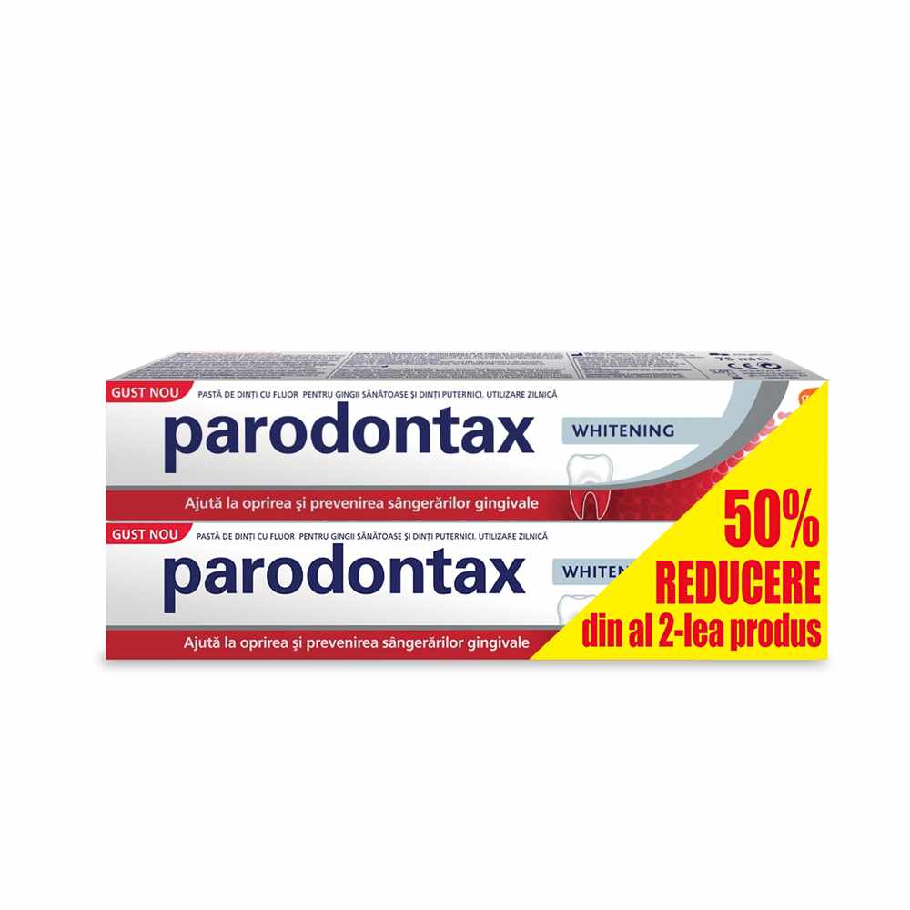 Promo: Parodontax Whitening Pastă de dinți, 75 ml -50% Reducere la al doile produs