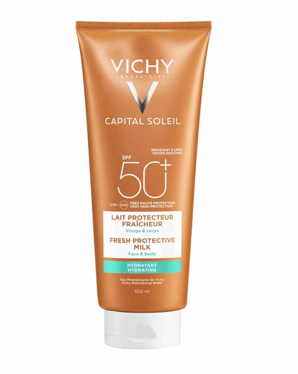 Vichy Capital Soleil Lapte hidratant pentru fata si corp SPF 50+, 300ml