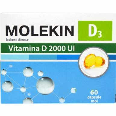 Zdrovit Molekin Vitamina D3 2000 ui x 60 capsule moi