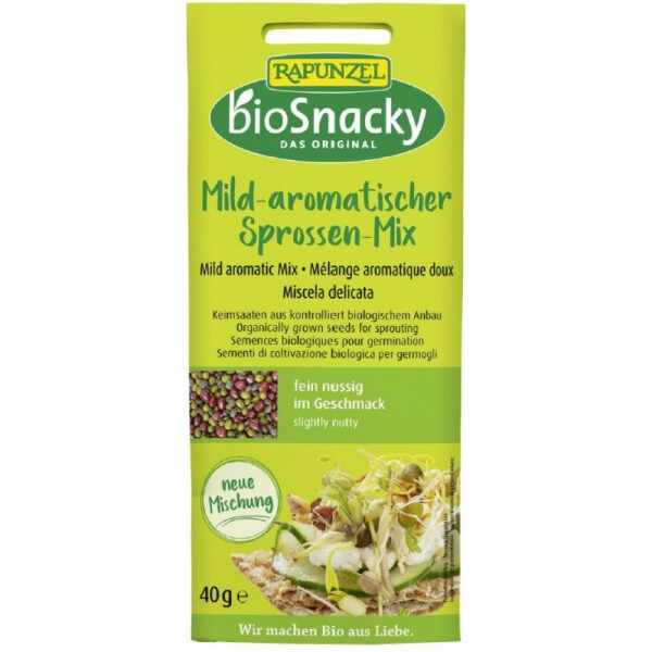 Mix de seminte aromate pentru germinat bio BioSnacky, 40g, Rapunzel