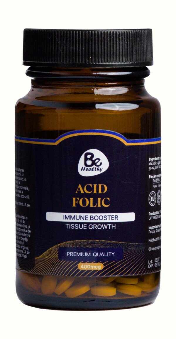 Acid folic 400mg, 60 capsule, Be Healthy